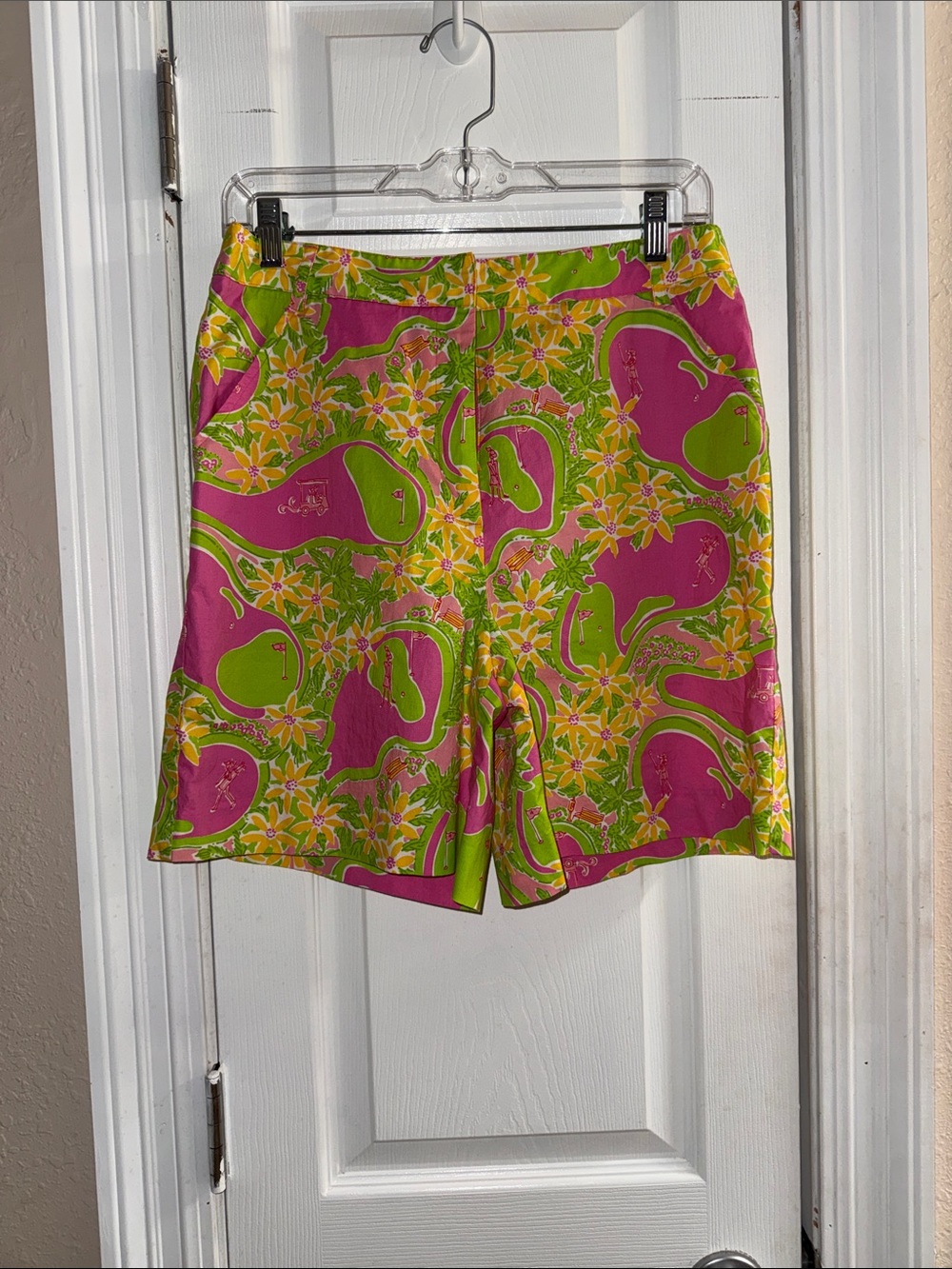 Lilly Pulitzer Pink, Lime & Yellow Floral & Golf Print Shorts